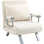 Homcom - canap� - lit - su�de - 60x186x25cm - blanc