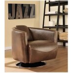 Fauteuil club en cuir vieilli - vente - unique - florentin - 1 place - marron - avec accoudoirs - vintage ...