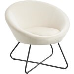 Fauteuil - tectake - fauteuil cocktail rond et rembourré centera revêtement en velours - beige Fauteuil - tectake - fauteuil cocktail rond et rembourré centera revêtement en velours - beige