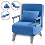 Fauteuil convertible lit - makika - ted - 3en1 avec accoudoirs - dossier r�glable 5 positions - 200 kg ...