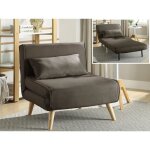 Fauteuil convertible posio en tissu - taupe - vente - unique - scandinave - moderne - salon Fauteuil convertible posio en tissu - taupe - vente - unique - scandinave - moderne - salon