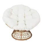 Fauteuil & coussin cancun 96cm marron & beige Fauteuil & coussin cancun 96cm marron & beige