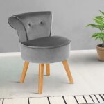 Idmarket fauteuil crapaud en velours gris