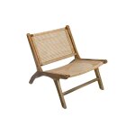 Miliboo - fauteuil ethnique en bois teck massif et cannage en rotin naturel hamma