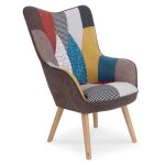 Fauteuil - paris prix - artic - multicolore - style scandinave - dossier capitonné Fauteuil - paris prix - artic - multicolore - style scandinave - dossier capitonné