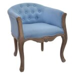 Fauteuil - dkd home decor - bleu - bois - polyester - 1 place - 58 x 56 x 69 cm Fauteuil - dkd home decor - bleu - bois - polyester - 1 place - 58 x 56 x 69 cm