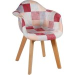 Fauteuil enfant patchwork rose ostaria