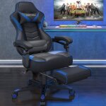 Fauteuil gamer ergonomique fauteuil de bureau chaise gaming support lombaire massage repose - pied appui ...