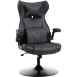 Vinsetto - fauteuil design - simili cuir - 67x71x112cm - noir