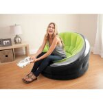 Fauteuil gonflable - intex - onyx - vert / noir - design tendance - 1 personne - waterproof