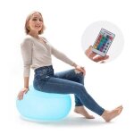 Fauteuil gonflable - innovagoods - rond - led multicolore - r�sistant � leau - portable