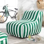 Fauteuil gonflable summer stripes - factory - vert 90x600 cm