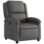 Fauteuil inclinable lectrique - mothinessto - ds806 - cuir vritable - gris - confort optimal
