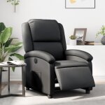 Fauteuil inclinable électrique - salutuya - bd6103 - cuir véritable - noir - 1 place Fauteuil inclinable électrique - salutuya - bd6103 - cuir véritable - noir - 1 place