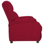 Fauteuil inclinable - fydun - rouge bordeaux - velours - dossier et repose - pied r�glables - 1 place ...