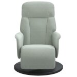 Fauteuil inclinable - mothinessto - ds3298 - velours gris clair - 1 place - 360 pivotant