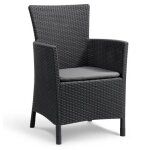 Fauteuil de jardin - allibert by keter - iowa - en résine imitation rotin tressé - coloris : gris graphite ... Fauteuil de jardin - allibert by keter - iowa - en résine imitation rotin tressé - coloris : gris graphite ...