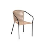 Fauteuil de jardin en r�sine tress�e imitation rotin cocos - jardiline 56 x 55 x 78 cm beige