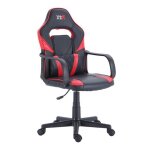 Fauteuil de jeu gaming rglable en hauteur pivotant coloris noir / rouge largeur 57 x profondeur 60 x ...
