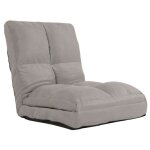 Fauteuil - lit pliable - no name - hwc - n45 - velours gris - dossier rglable - 1 place