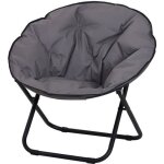 Fauteuil design outsunny m�tal 80x80x75cm gris