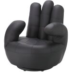 Fauteuil main pivotant catchy en simili - noir