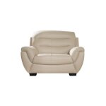 Fauteuil - la maison du canap - coral - cuir de vachette - beige - 1 place - design contemporain