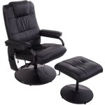 Homcom - fauteuil de relaxation massant - simili cuir - 77x84x95cm - noir