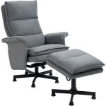Homcom - fauteuil de relaxation massant - lin (100% polyester) - 78x93x99cm - gris