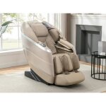Fauteuil massant en simili - commande vocale - systme zro gravit - beige - ulap