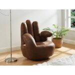Fauteuil main pivotant catchy en microfibre vieillie Fauteuil main pivotant catchy en microfibre vieillie