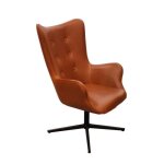 Fauteuil pivotant - paris prix - helsinki - marron - design contemporain - 1 place