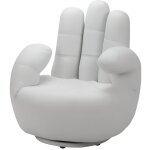 Fauteuil pivotant main catchy en simili - blanc - vente - unique - 1 place - contemporain - design