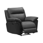 Fauteuil relax en cuir de buffle pakita - noir