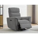 Fauteuil relax électrique en tissu gris cartasia Fauteuil relax électrique en tissu gris cartasia
