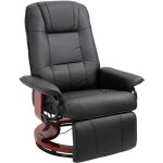 Fauteuil relax - homcom - inclinable salon repose - pieds r�glable pivotant 360� confort - bois synth�tique ...