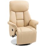 Homcom - fauteuil de relaxation - rev�tement synht�ituqe - 78x80x109cm - beige