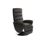 Fauteuil relax manuel noir nelson - miliboo - relaxation - polyur�thane mat - l143xp71xh88 cm