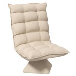 Homcom - fauteuil lounge - tissu en velours microfibre - 62x70x95cm - beige