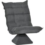 Homcom - fauteuil lounge - tissu en velours microfibre - 62x70x95cm - gris