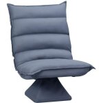 Fauteuil de sol paresseux - homcom - pivotant 360� - avec dossier inclinable design capitonn� - rev�tement ...