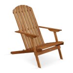 Fauteuil relax pliant en bois deucalyptus bois - oviala