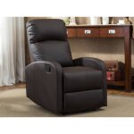 Fauteuil relax en simili - vente - unique - isao - marron - relaxation - 1 place Fauteuil relax en simili - vente - unique - isao - marron - relaxation - 1 place