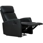 Fauteuil homcom simili cuir 65x92x100cm noir