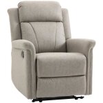 Fauteuil de relaxation homcom tissu en microfibre 78x96x102cm gris