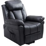 Fauteuil de relaxation releveur boston avec repose - pieds noir
