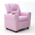 Mini fauteuil relax itchi relevable manuellement mati�re pu couleur rose.