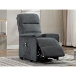 Fauteuil releveur lectrique en tissu anthracite capucine