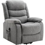 Fauteuil releveur électrique en tissu gris clair nadine Fauteuil releveur électrique en tissu gris clair nadine