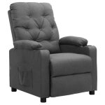 Fauteuil releveur inclinable gris clair tissu - salutuya - bd40303